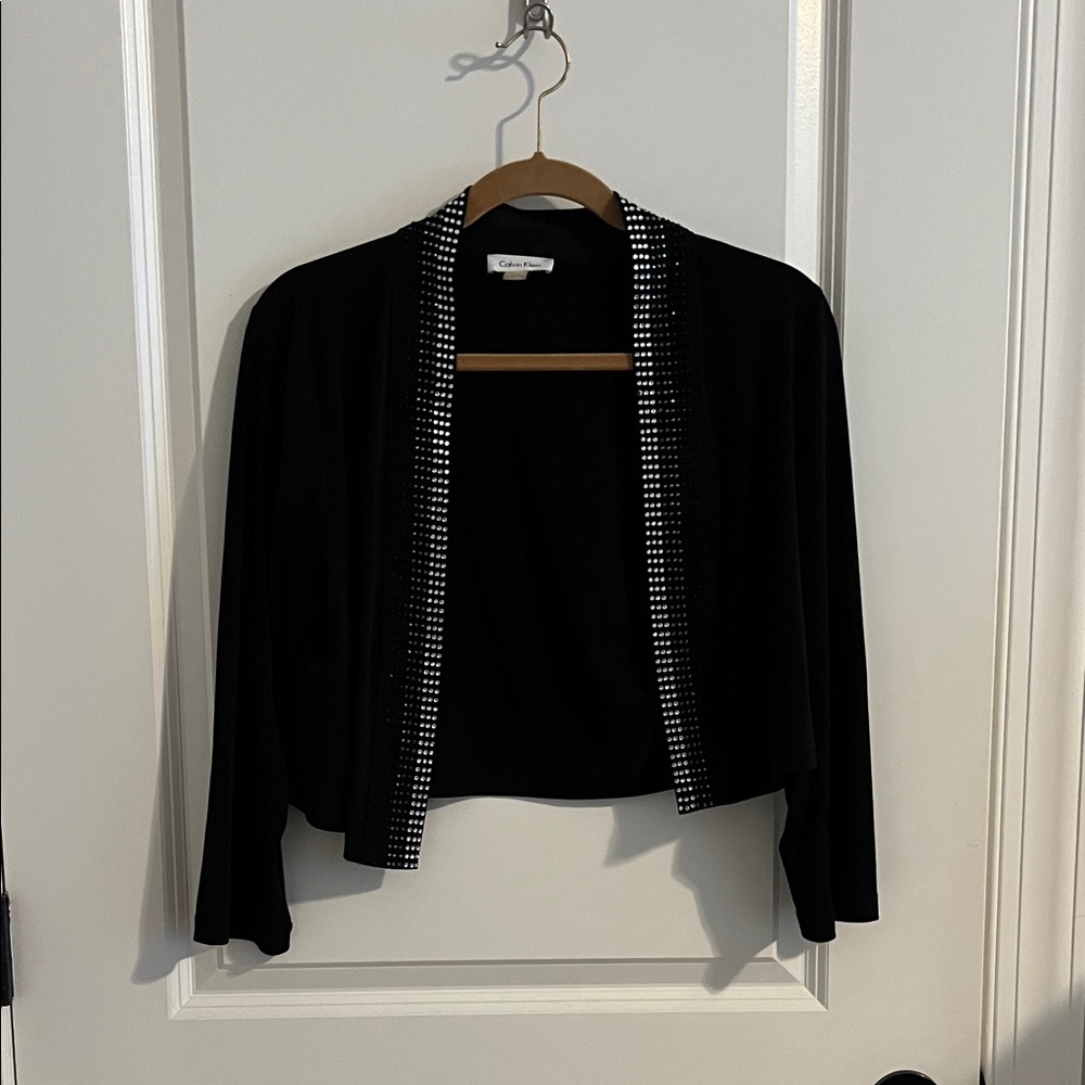 Calvin Klein Black Evening Jacket with Silver Accents